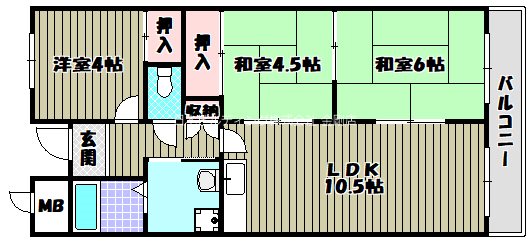 EverGreen泉ヶ丘２号館 間取り図