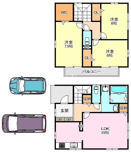 ヴィラ堂筋A棟 間取り図