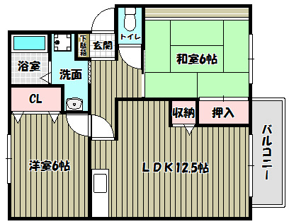 グランシャリオＢ棟 間取り図