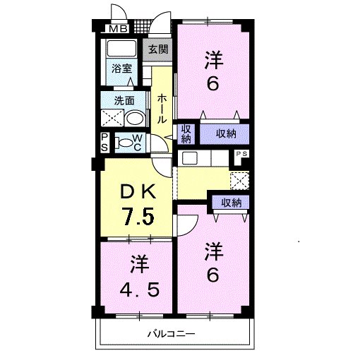 ルミエール・ド・ソレイユ 間取り図