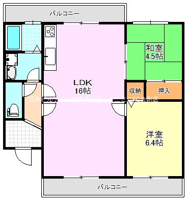 パークアベニュー弐番館 間取り図