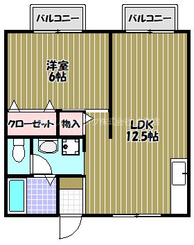 神愛ハイツ 間取り図