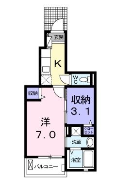 プチフローラ　北野田Ⅰ 間取り図