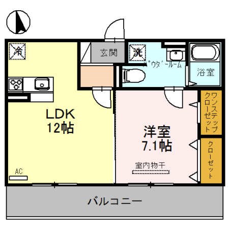 カンフリエ　ウエスト 間取り図