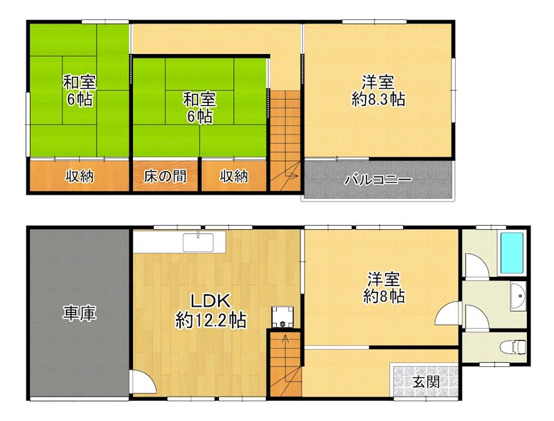 河内長野市松ケ丘東町住宅 間取り図