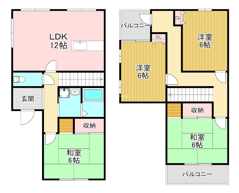 河内長野市上田町戸建 間取り図