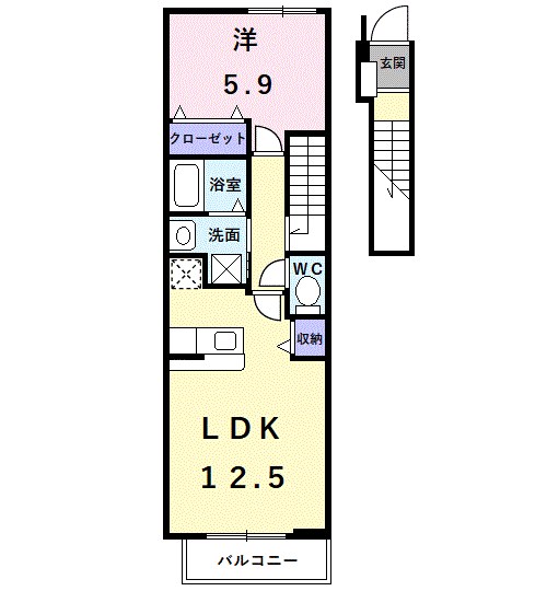 エクセレント大美野 間取り図