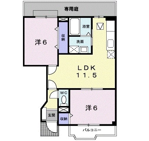 サン・ウエストⅡ 間取り図