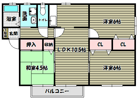 ドミールF 間取り図