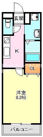 ラ・メール富田林本町B棟 間取り図