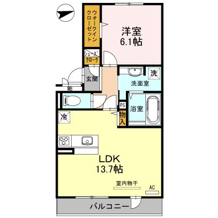 カーサ高善A棟 間取り図