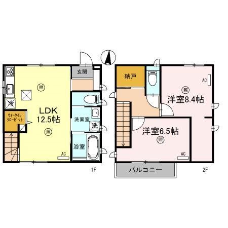 堺市東区北野田戸建 間取り図