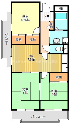 バルカン富田林 間取り図