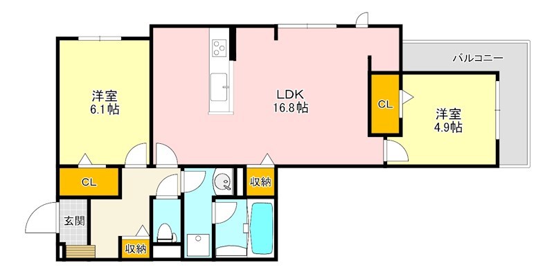 D-residence西野A棟 間取り図