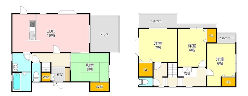 北貴望ヶ丘戸建賃貸 間取り図