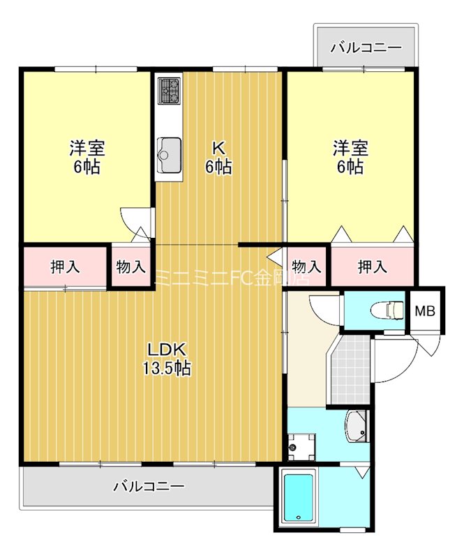 泉北原山台団地　4号棟 間取り図
