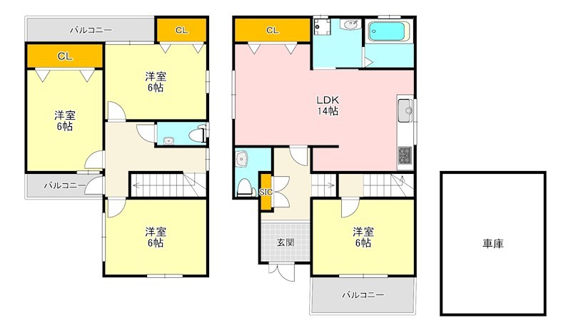 金剛1丁目戸建て 間取り図