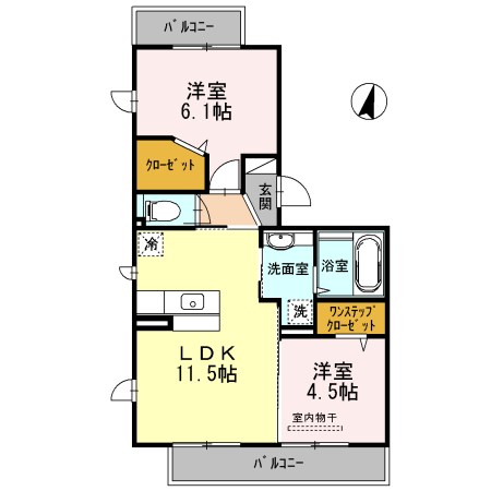 ガトーナふくだⅡ 間取り図