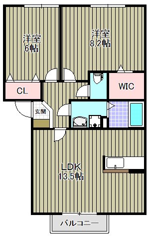 ドミール旭　B 間取り図