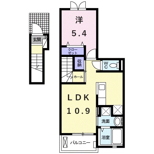 プチフローラ　北野田Ⅲ 間取り図