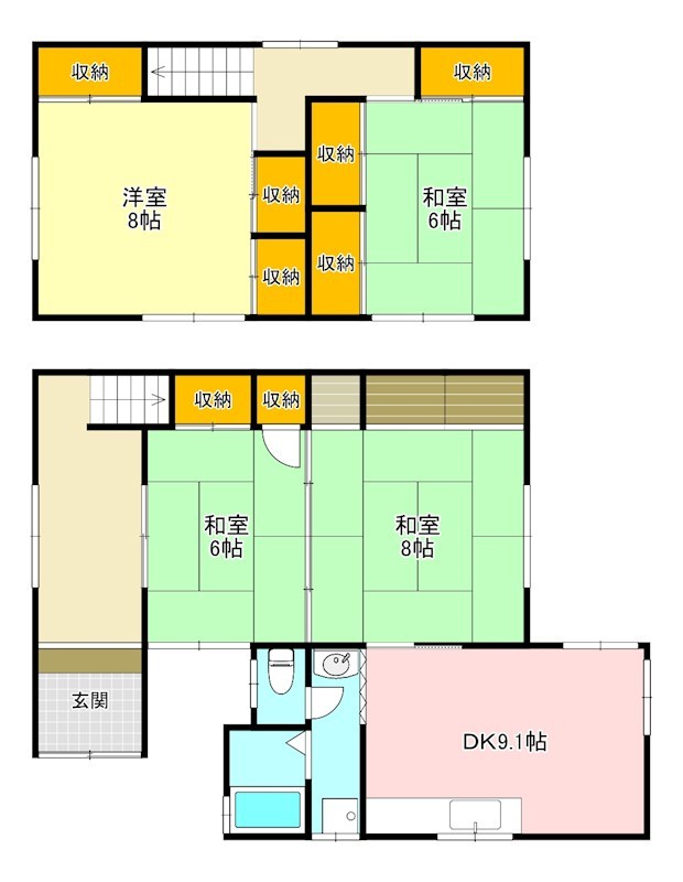 小塩町貸家 間取り図