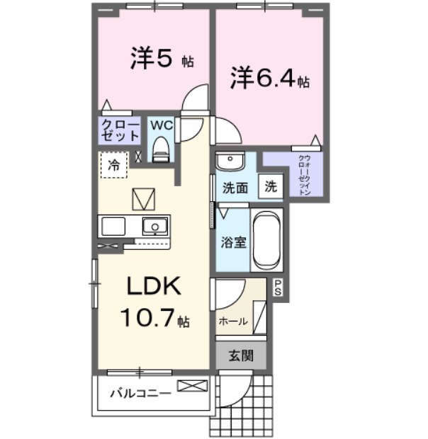 テナム　プレッソ　メゾン 間取り図