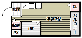 ロイヤルハイツ川西 間取り図
