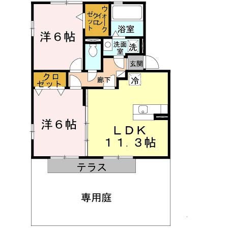サンフィールドⅠ 間取り図