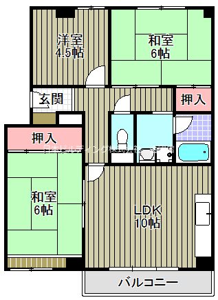 カルムハイツ千代田 間取り図