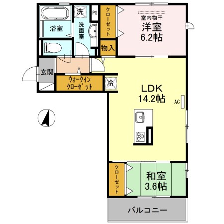 リ：エストⅡ 間取り図