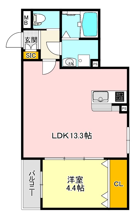 Alivio堺高松 間取り図