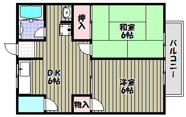 シティーハイム三浦 間取り