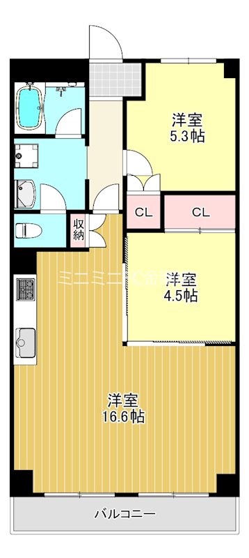 狭山ハウス３棟 間取り図