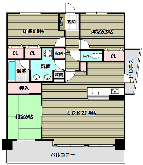 東急ドエルアルス和泉中央２号棟 間取り図