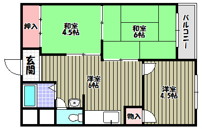 泉ヶ丘コーポラス 間取り図