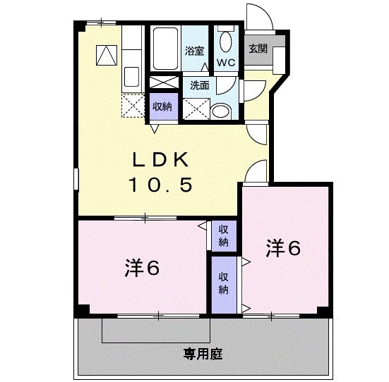 サンライトヒルＢ 間取り図