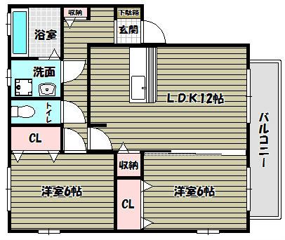 リビングタウン狭山池公園D棟 間取り図