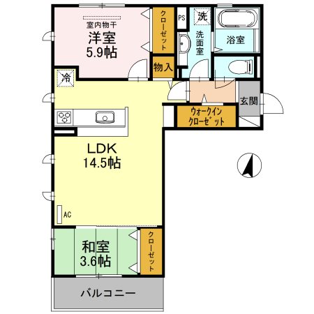 リ：エストⅡ 間取り図