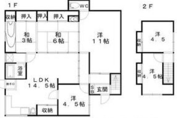 池田下町戸建 間取り図