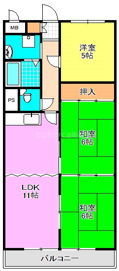 ディオハイツ金剛 間取り図