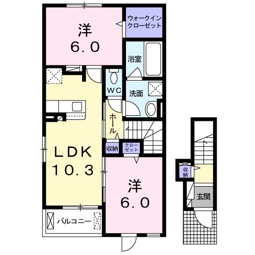 ポンテ　アルト　深井　ウノ 間取り図