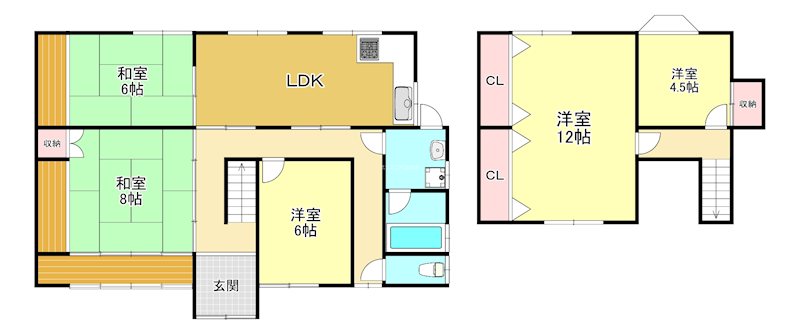 和泉市春木町戸建 間取り図