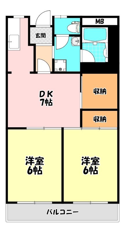 金剛グリーンハイツNC棟  間取り図