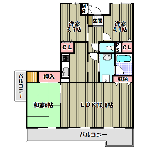 フロンテージ長野  間取り図