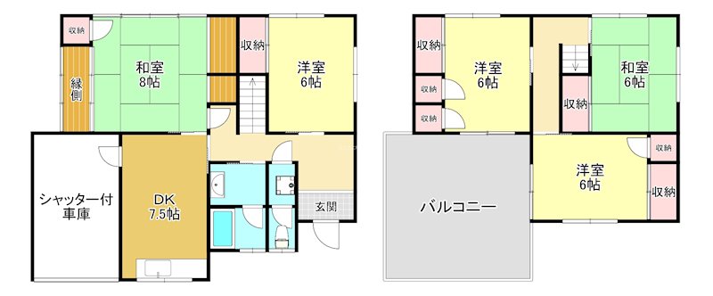 河内長野市喜多町戸建 間取り図
