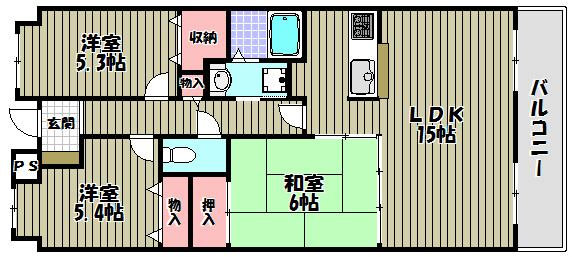 ライオンズマンション大阪狭山壱番館 間取り