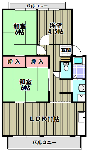アーバンハイツ錦 間取り図