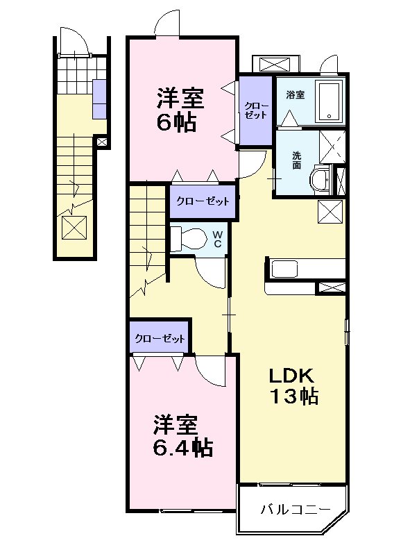エスプワールＢ 間取り図