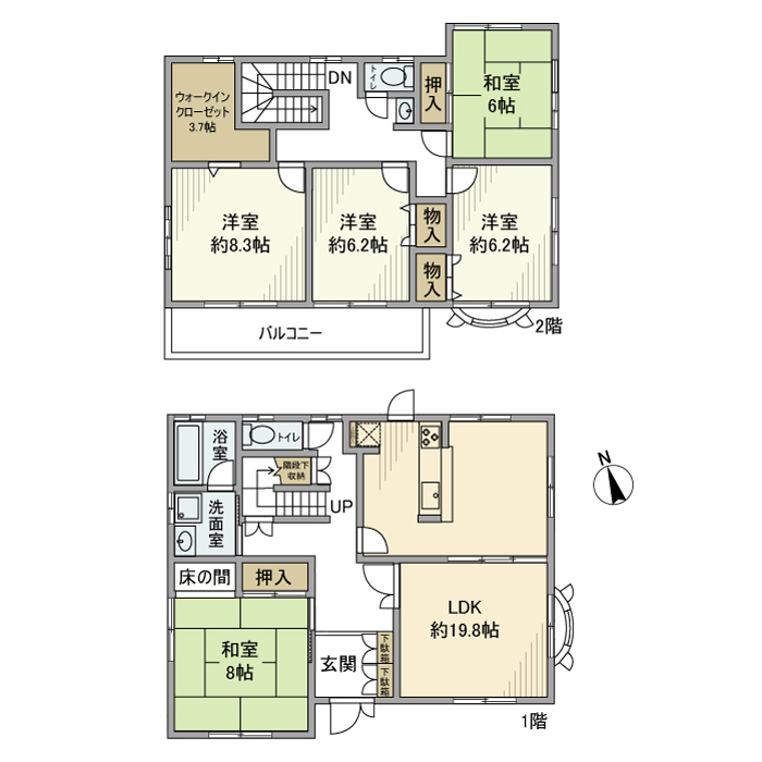 梅の里４丁目戸建 間取り図