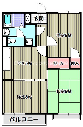 サンハイツ西井Ⅱ 間取り図